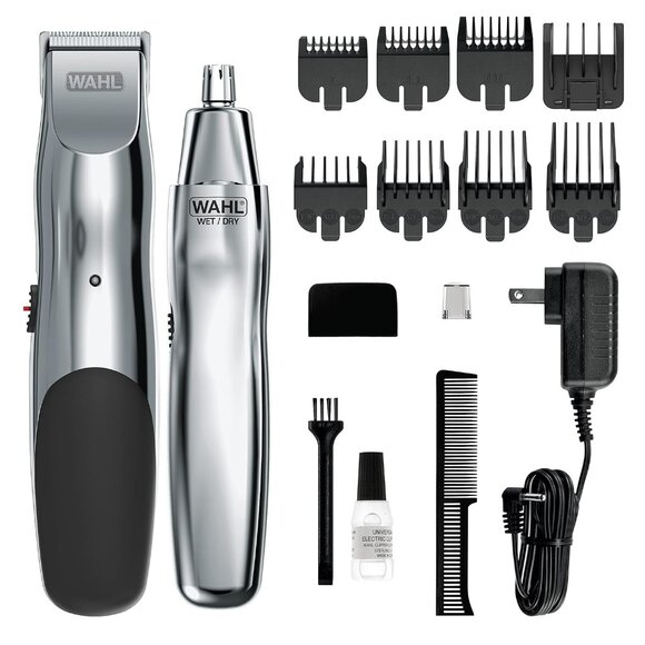 Ergonomic Beard Trimmer Kit with Rinsable Nose Trimmer - Travel Ready & Powerful - Picture 1 of 7